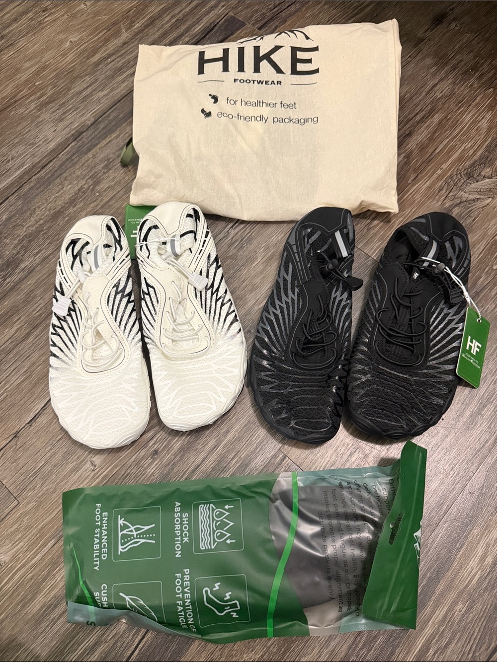 Hike | NWT Lot Bundle of 2 Pairs Lorax Pro White & Black Nonslip Barefoot Shoe